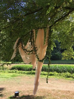 Used 11x Oyster Wall Drapes Voile 4.5m Drop For Sale