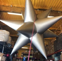 Used 5x Giant Inflatable Silver Stars For Sale