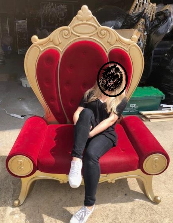 Used Red Santa Throne For Sale