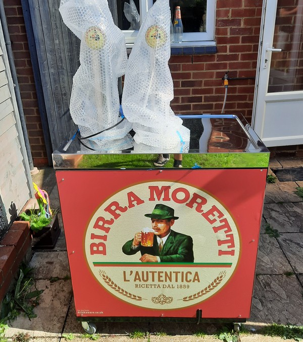 New Unused Birra Moretti Mobile Bar Beer Pump For Sale
