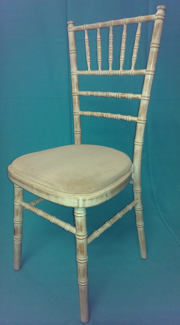 Used Lime Washed Chiavari Chairs For Sale