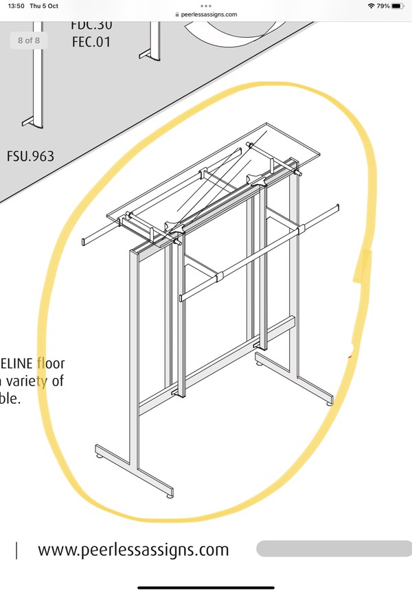 Free standing clothes rail