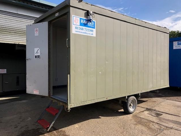 Secondhand Used 16’x7’6” Anti-Vandal Wheeled Office/Canteen For Sale