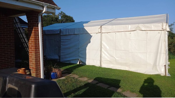 9m x 5m Roder framed marquee for sale