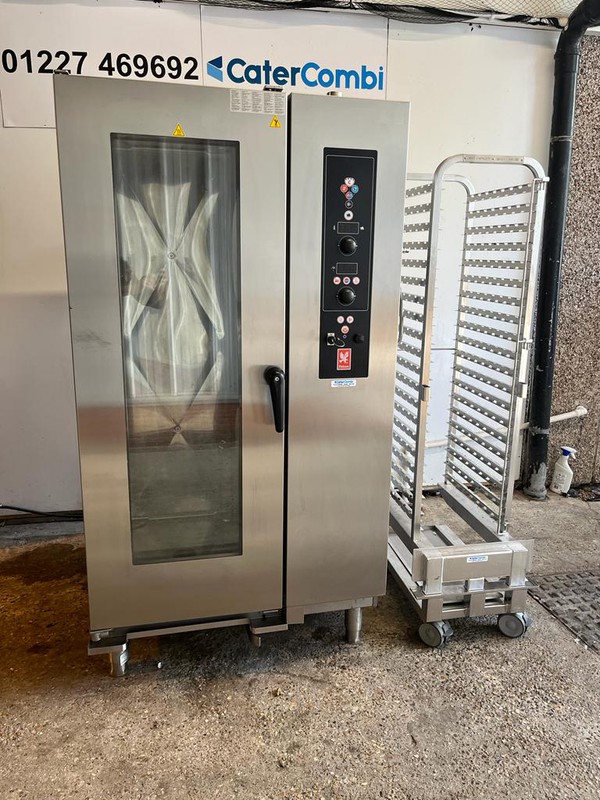 Buy Falcon / Lainox 20 Grid Gas Combi Oven with Trolley
