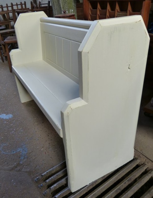Hugglescote Church Chapel Farrow and Ball Painted Pew for sale