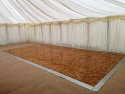 Secondhand Used 21' x 15' Portable Floor Makers Parquet Dance Floor For Sale