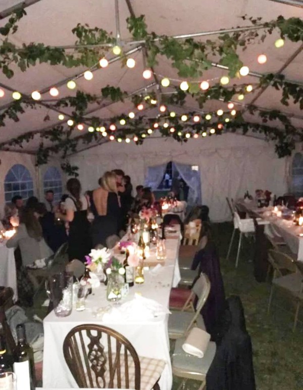 7m x 14m Marquee evening party
