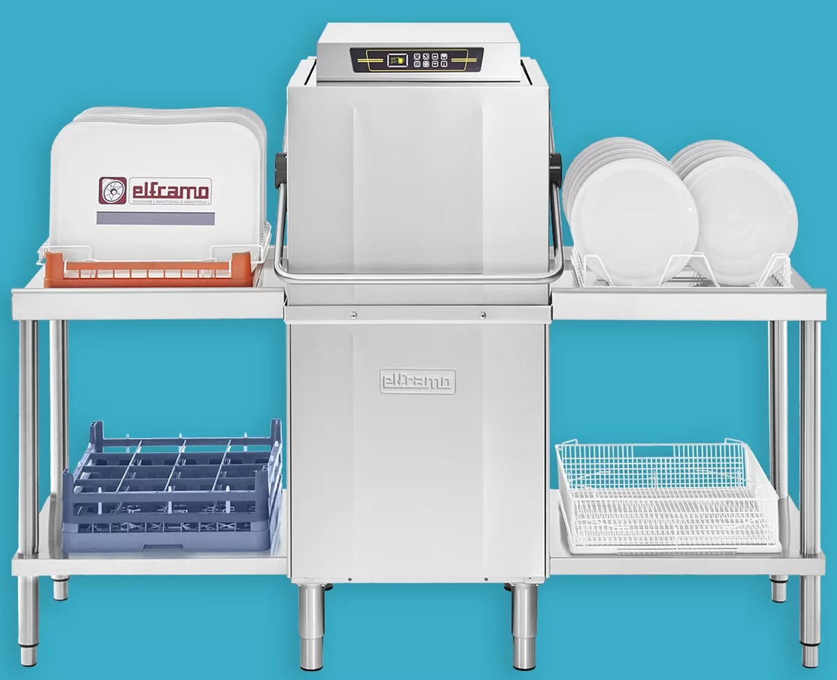 Secondhand Catering Equipment Pass Through Dishwasher 2x Elframo