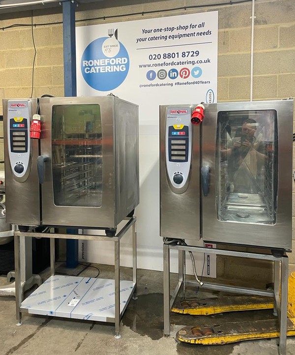 Secondhand Used 2x Rational 10 Grid Combi Oven For Sale