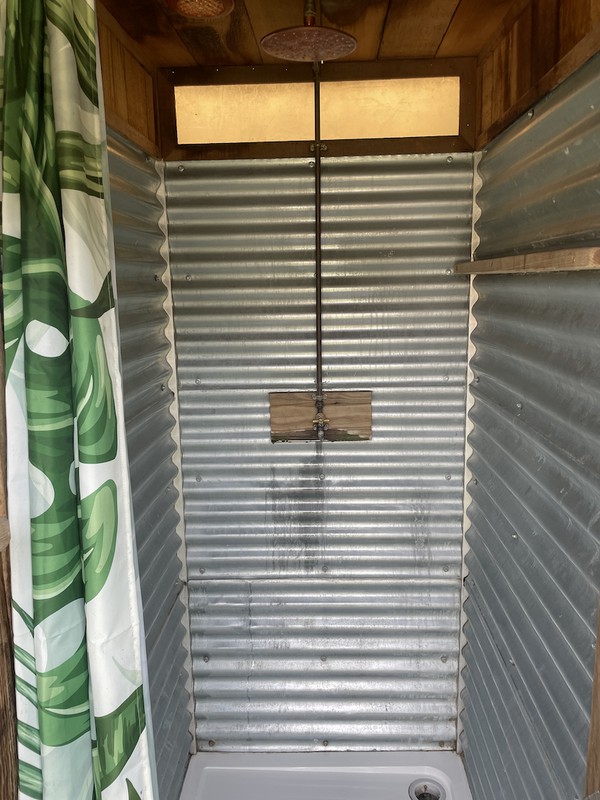 corrugated steel shower cubicles