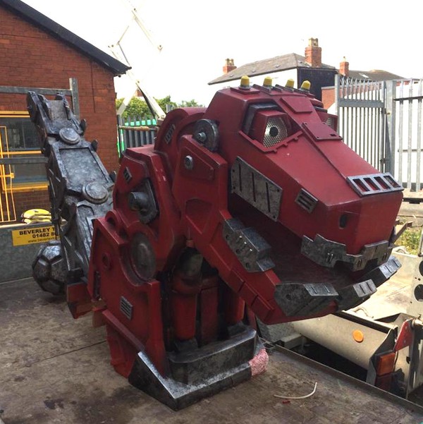 Large Red Dinotrux Prop