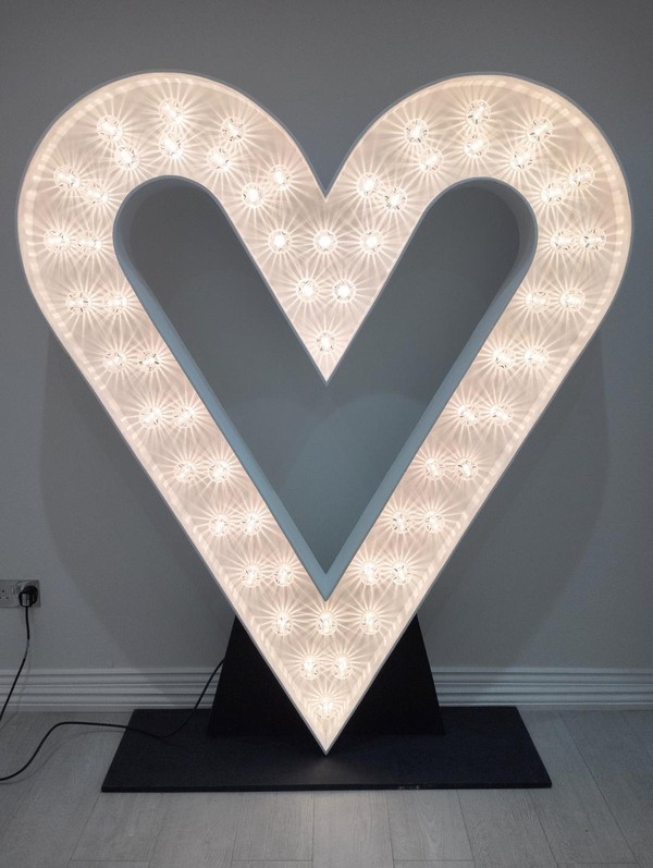 White Light Up Heart for sale