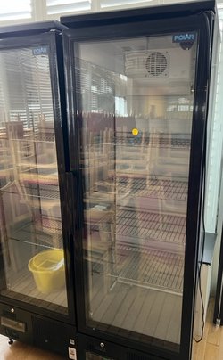 Secondhand Used 2x Polar Glass Front Fridge For Sale