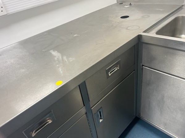 Stainless Steel Corner Unit with Sink For Sale