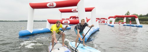 SUP Parcour / stand up paddle board obstacles SUP Parcour / stand up paddle board obstacles