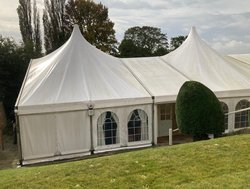 Secondhand Used 12m x 27m Hoecker Marquee on 2.4m Leg For Sale
