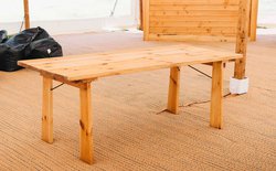 Secondhand Used 40x Lightly Burnt Rustic Tables For Sale