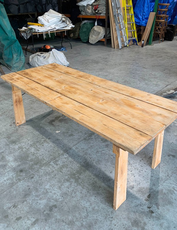 Used 40x Lightly Burnt Rustic Tables For Sale