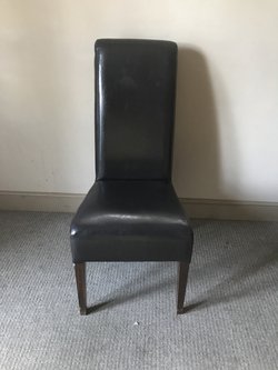 Brown High Back Faux Leather Chairs for sale
