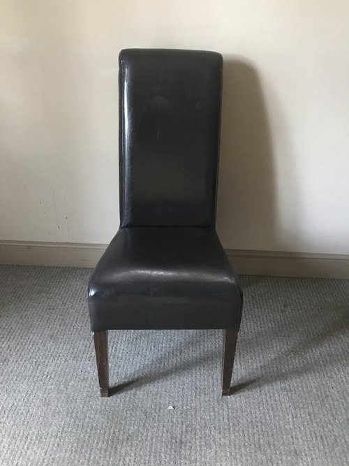 Brown High Back Faux Leather Chairs for sale Brown High Back Faux Leather Chairs for sale