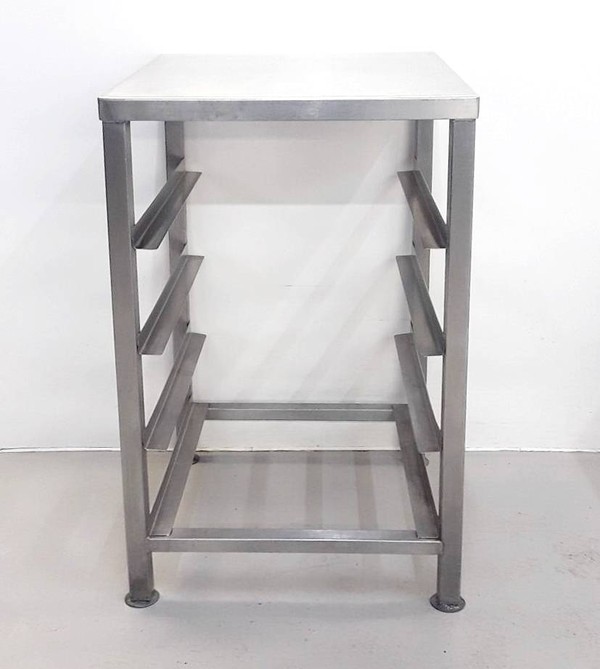 Prep table with tray rack