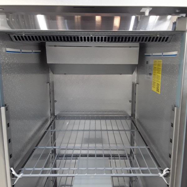 Freezer with wire shelves