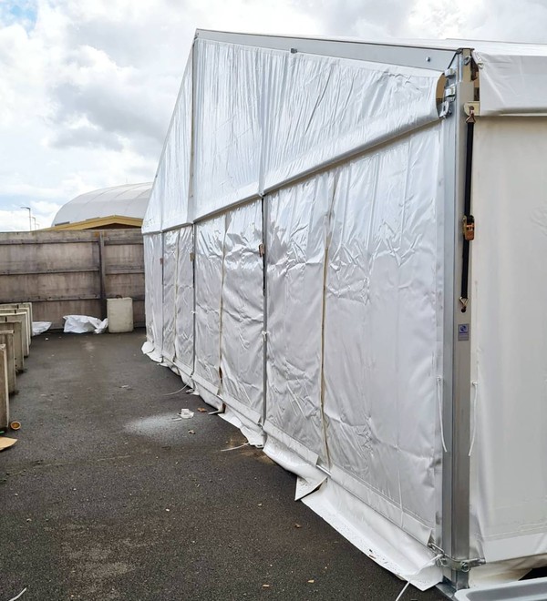 12m wide Hoecker marquee for sale