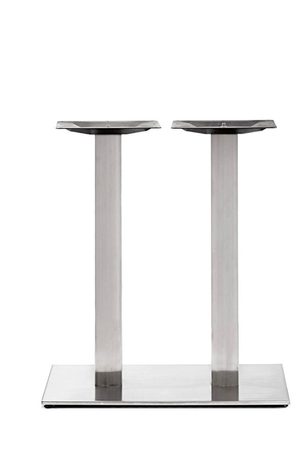 Brand New Square Brushed Metal Table Base Model Double 6070