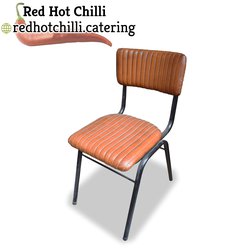 Secondhand Tan Leather Padded Chairs For Sale