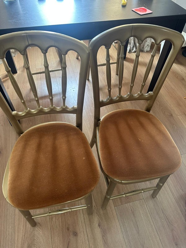 Used Chivari Resin Chairs with Seat Pads