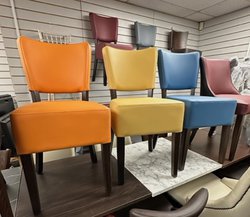 Bright Coloured Contract Leather Chairs