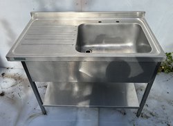 Franke Sissons Commercial Stainless Steel Single Bowl Sink Left Hand Drain