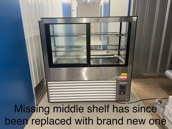 Stainless steel display fridge