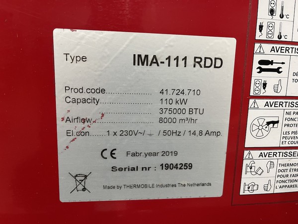 2019 Thermobile IMA 111 Radial 110KW Heater