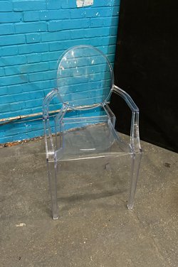 Clear Plastic Armchair For Sale