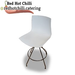 Secondhand White Plastic Rotating Chairs For Sale