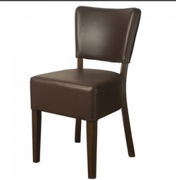Brown leather dining chairs for sale
