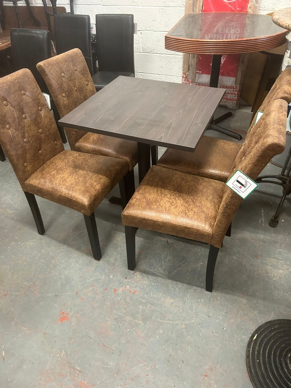 Faux leather dining chairs for sale