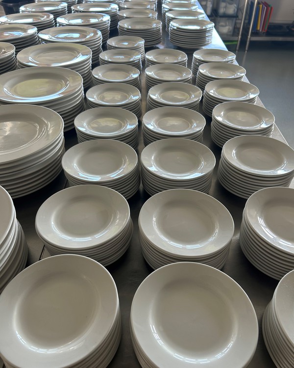 Used Pure White Catering Crockery For Sale