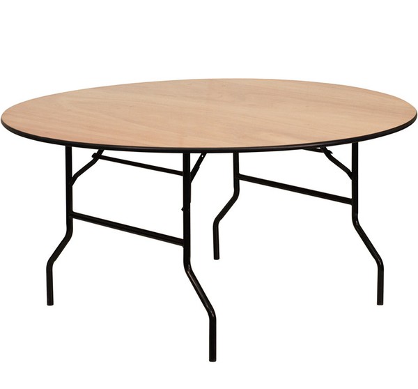 6ft Round Table With Folding Legs