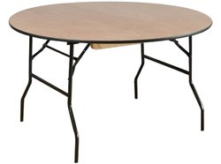 5'6" Round Table With Folding Legs