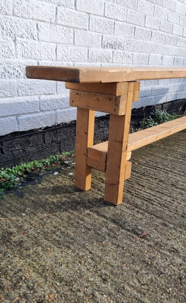 Used 2.2m Rustic Wooden Bench For Sale