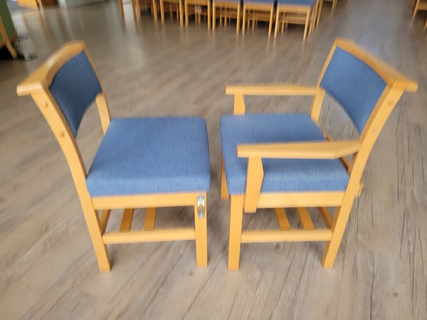 Secondhand Comfortable Wooden Upholstered Chapel Church Chairs