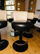 Cream and Black Bar Chairs