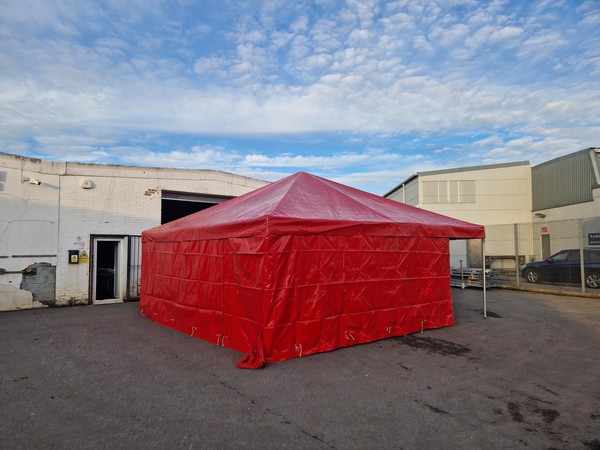 6m x 6m Red PVC Marquee
