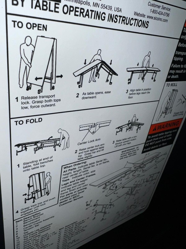 Bench folding instructions