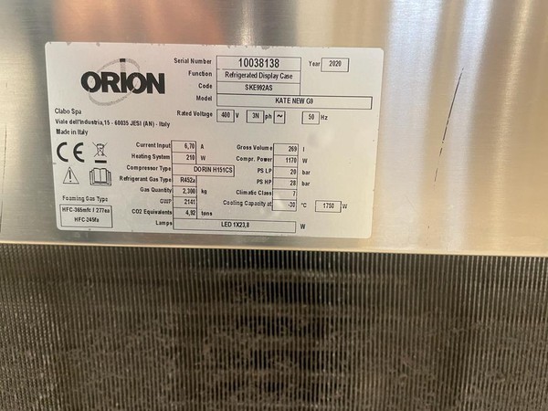Orion Fridge Display / Ice Cream Freezer Serve Over Counter - London 7
