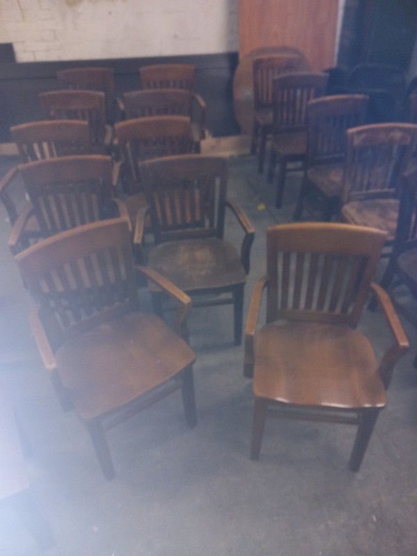 Dark Wood Pub Chairs