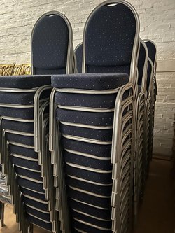 Stackable Blue Banqueting Chairs